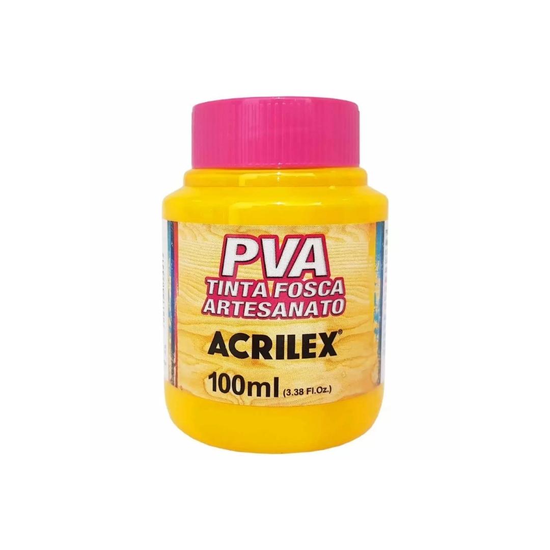 Design sem nome (1) TINTA ACRILEX PVA FOSCA AMARELO 100ML - Imagem 1