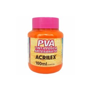 TINTA ACRILEX PVA FOSCA 100ML LARANJA